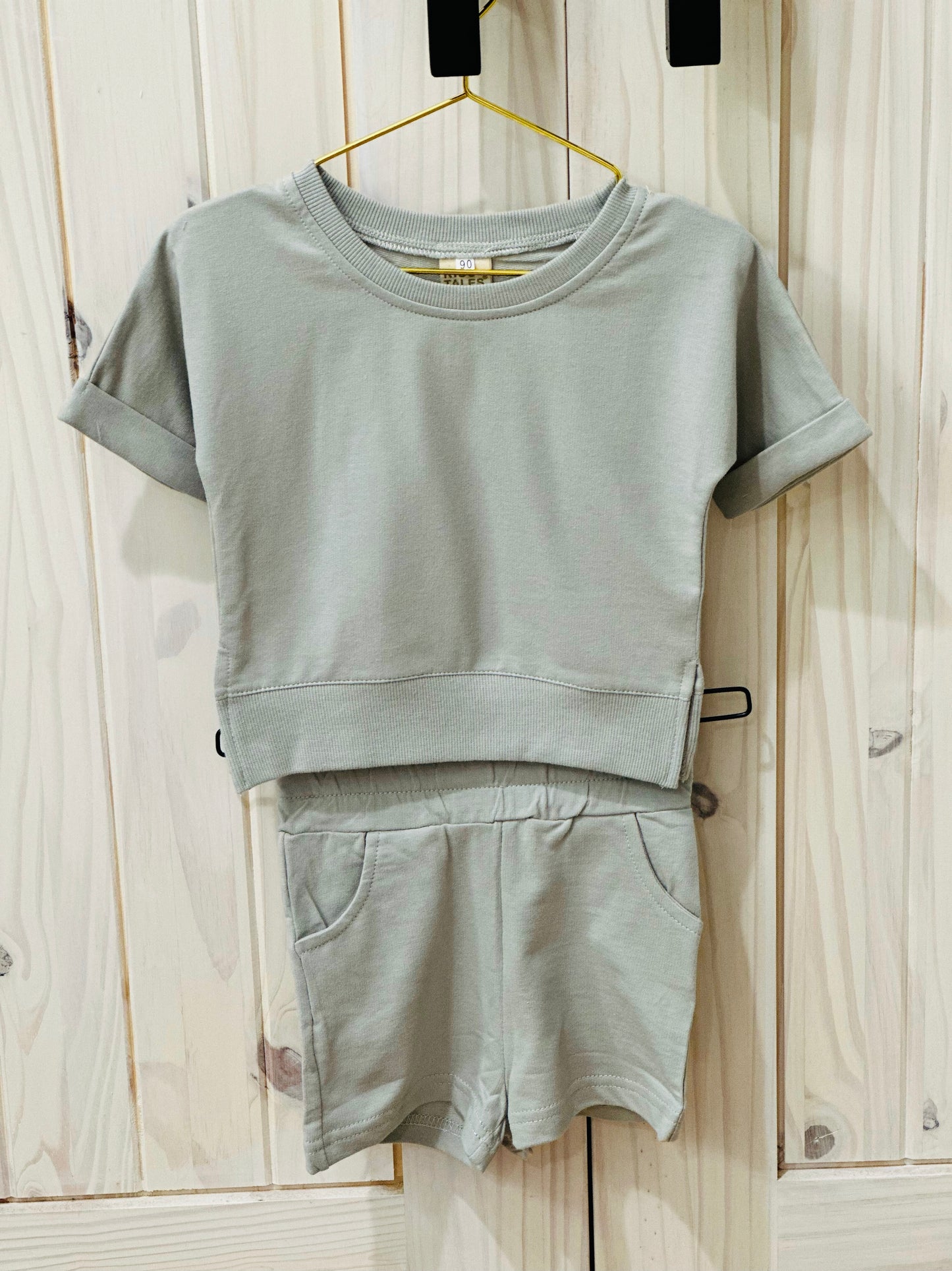 Grey Short Sleeve Set