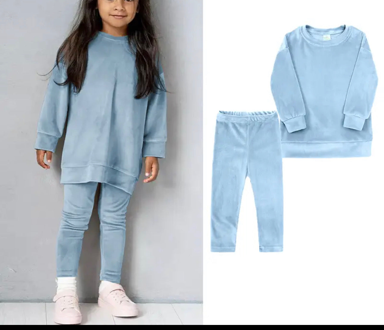 Blue Velour Set