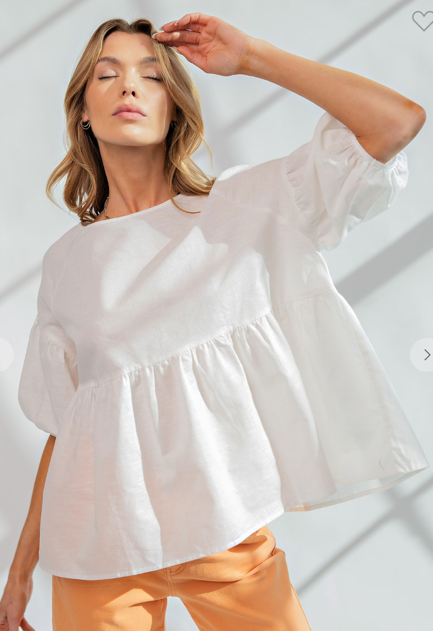 White Babydoll Top