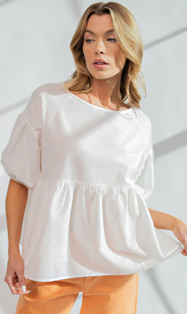 White Babydoll Top