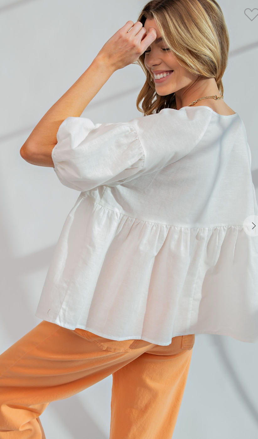 White Babydoll Top
