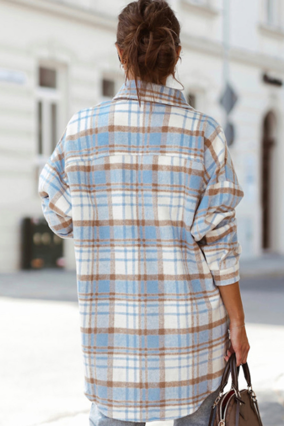 Blue Plaid Flannel Shacket