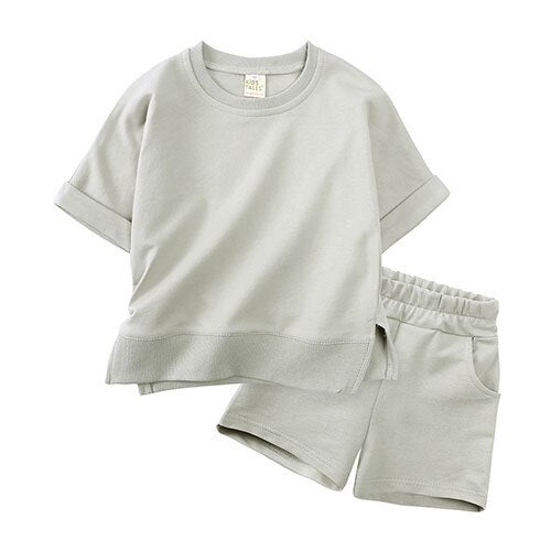 Grey Short Sleeve Set