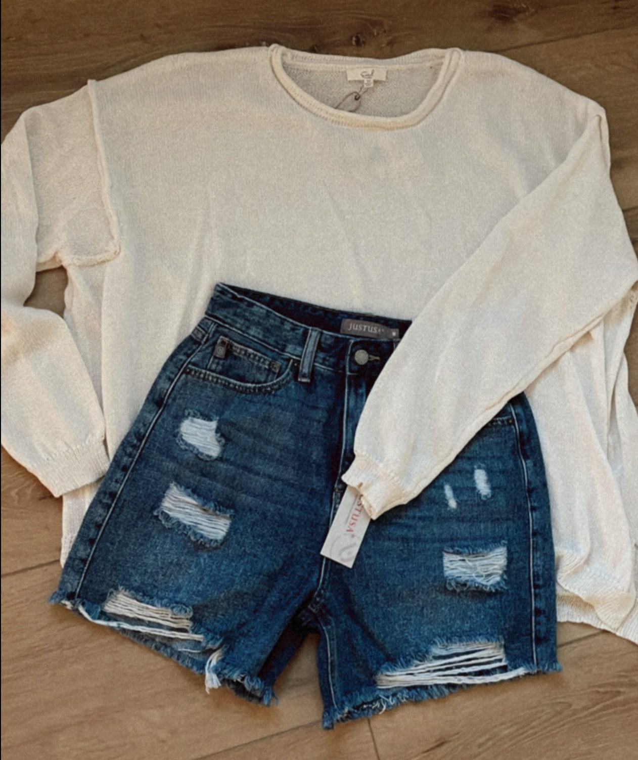 Off White Lightweight Oversized Sweater