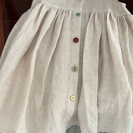 Girls Linen Summer Dress