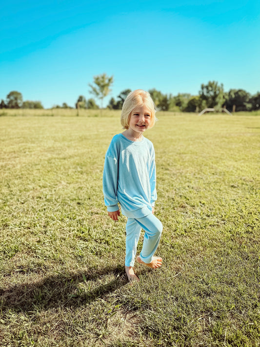 Blue Velour Set